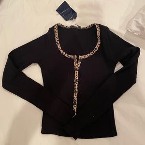 cheetah print black brandy top!